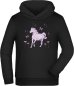 Preview: Hoodie Hooded Sweater Kids - Galloping Horse and Flowers i144